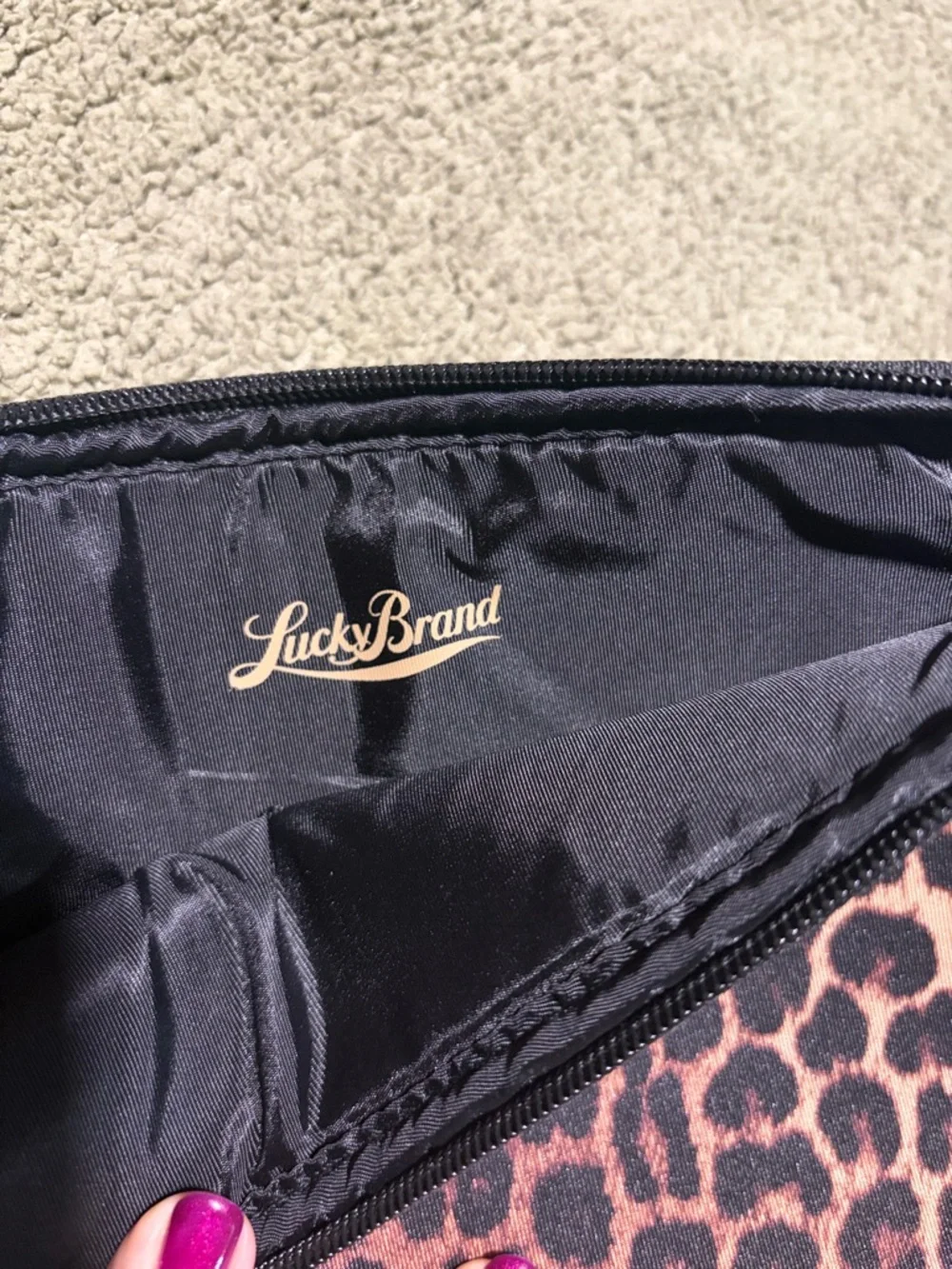 Lucky Brand Leopard Print iPad case- Brown & Black
